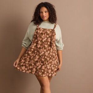 Arula Leighton Floral Corduroy Skirtall NWT 1X